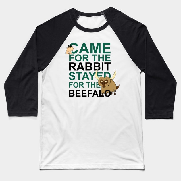 Don't Starve Beefalo! (Dark) Baseball T-Shirt by acorntree